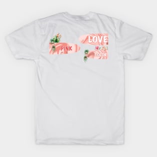 Love Flower Geometric Pink Colorful #41 T-Shirt